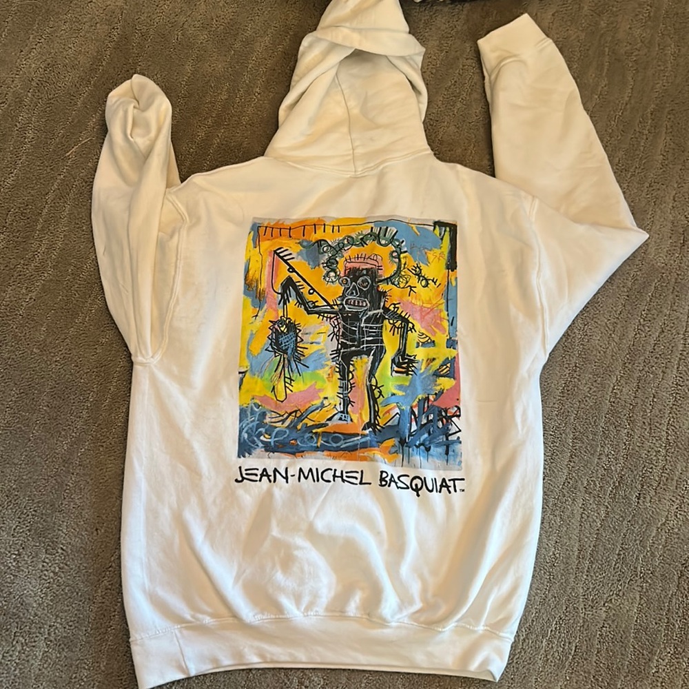 White artistic hoodie